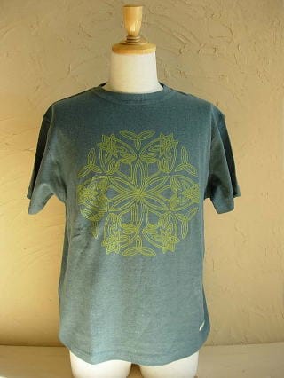 青緑のヘンプTシャツ